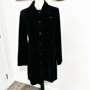 Guess vintage Y2K black velvet feel jacket medium